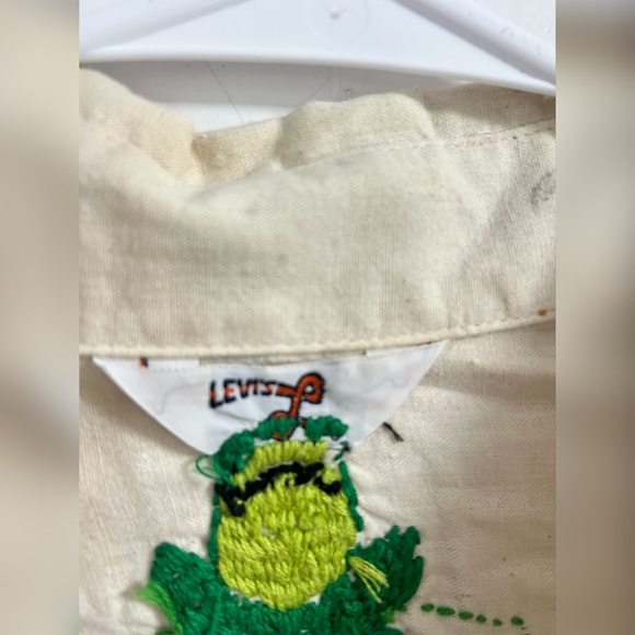 Vintage 60's 70's Big E Levi's Embroidered Rodeo Art To Wear Western RARE Shirt - Picture 3 of 7